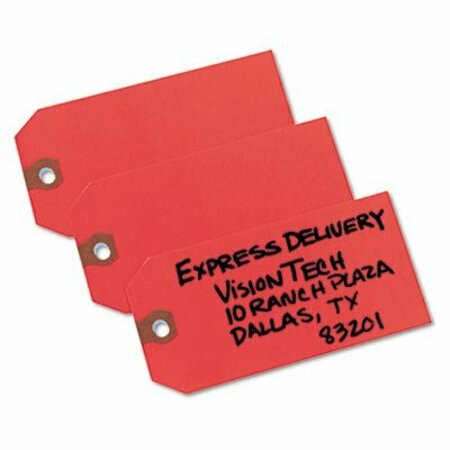 AVERY DENNISON Avery, Unstrung Shipping Tags, Paper, 4 3/4 X 2 3/8, Red, 1000PK 12345